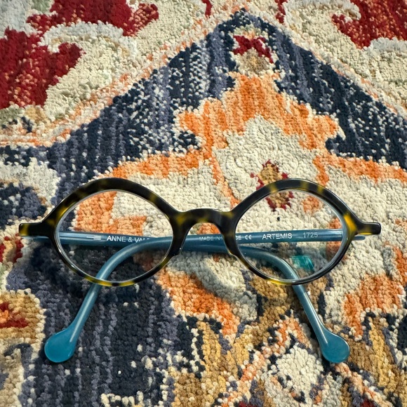 Anne et Valentin Eyeglasses “Artemis” Prescription Blue Tortoise - Picture 2 of 8
